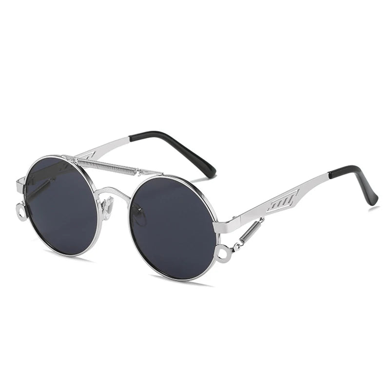 Retro Metal Double Bridge UV400 Sunglasses