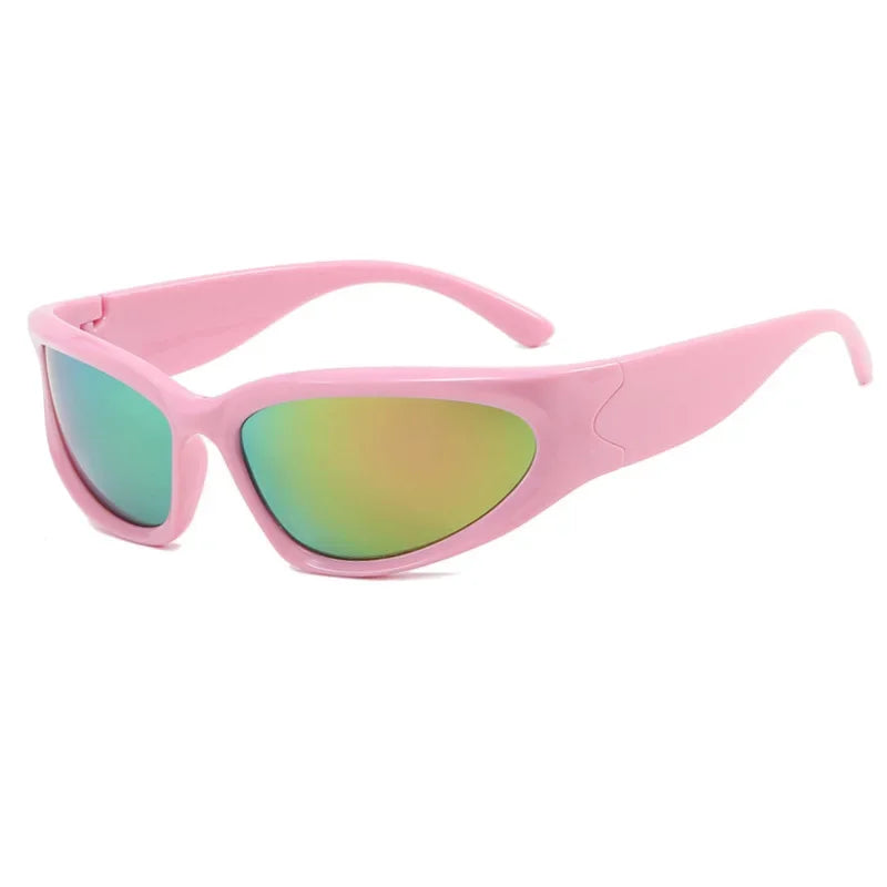 Y2K Cat Eye Colorful Mirror UV400 Sunglasses