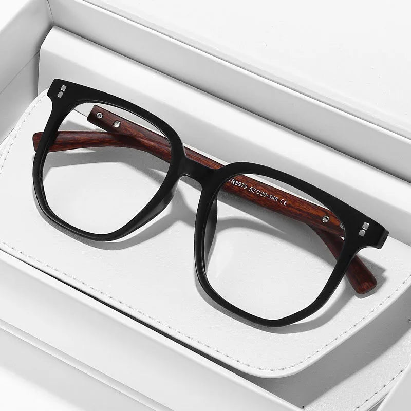 Wood Grain Retro Anti-Blue Light Glasses