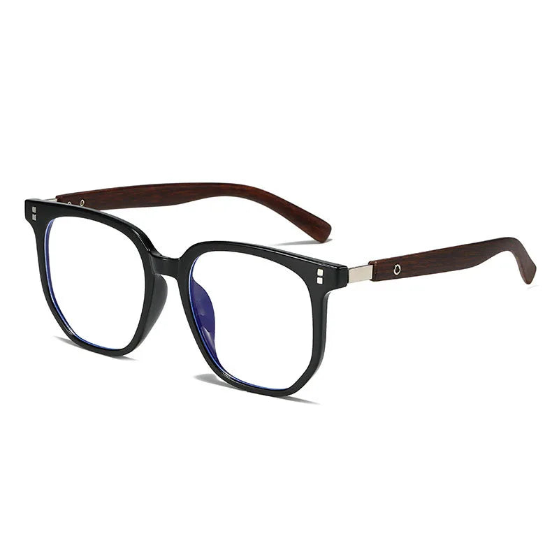 Wood Grain Retro Anti-Blue Light Glasses