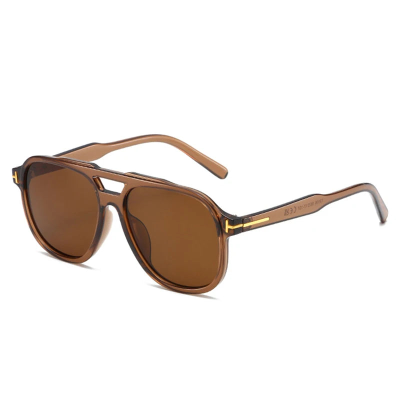 Retro Double Bridge Ocean Gradient Sunglasses