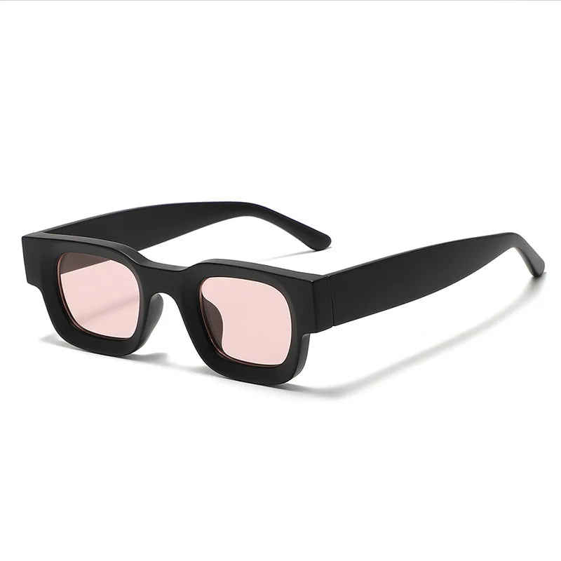 Retro Metal Hinge Rectangle UV400 Sunglasses