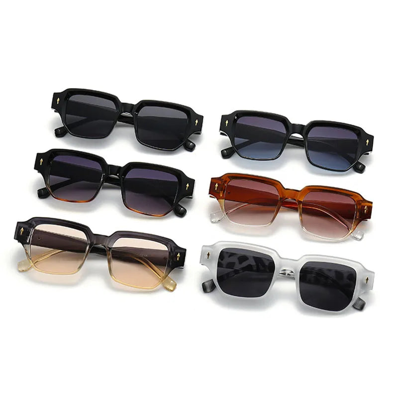 Vintage Rivets Square UV400 Sunglasses